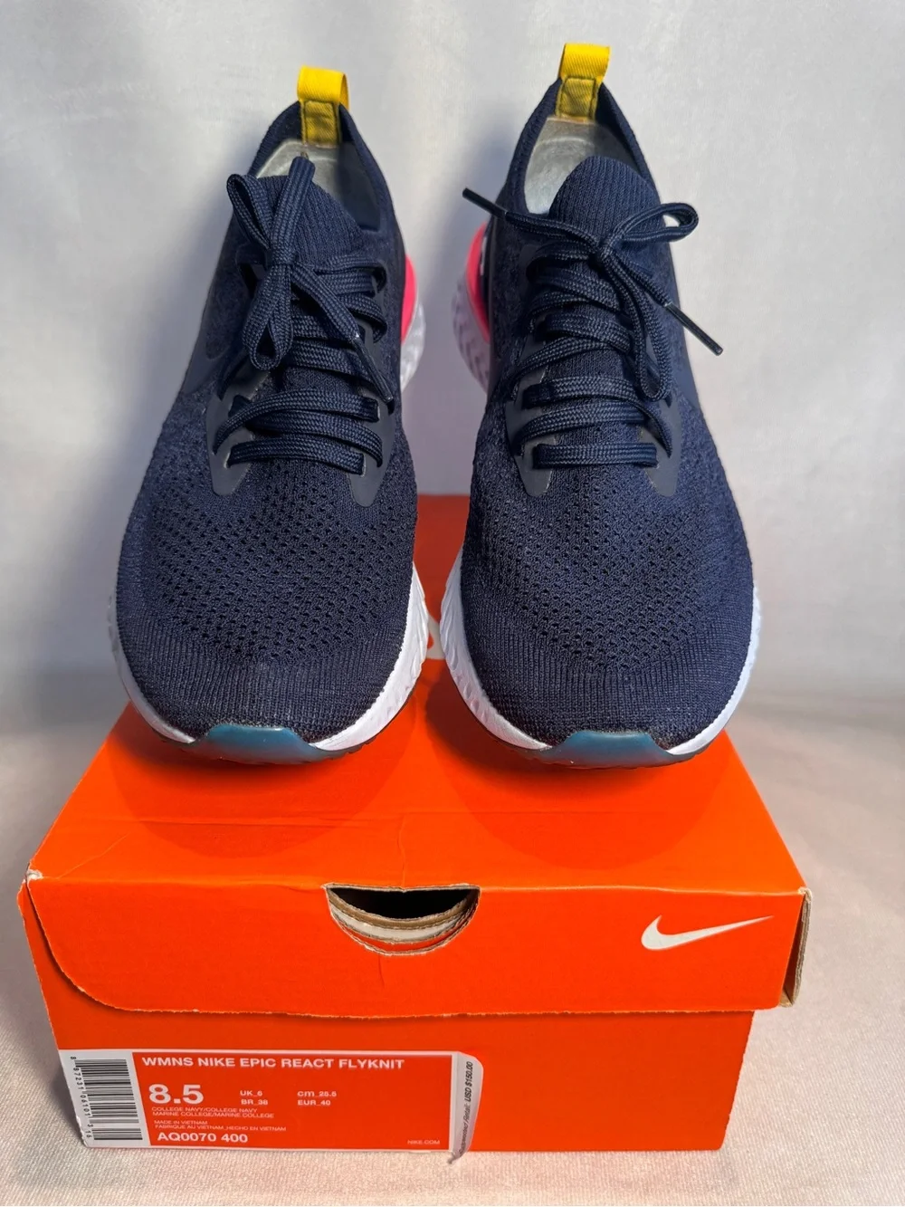 Nike 2018 Wmns Epic React Flyknit 'College Navy'